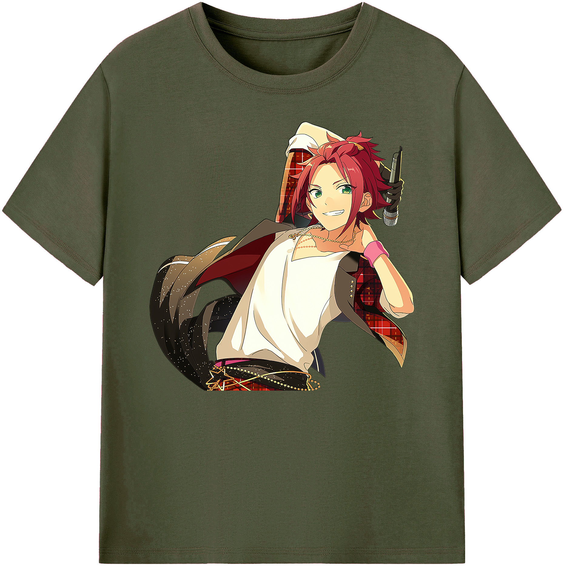 （画像用） あんさんぶるスターズ! Ensemble Stars 綿100％ メンズ半袖Tシャツ｜肌触りやわらか＆通気性